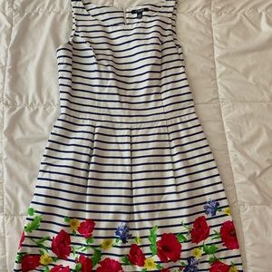 stripped and floral at bottom dress